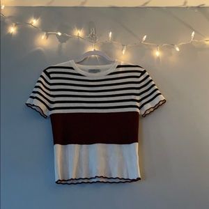 Ribbed Charlotte Russe cropped tee